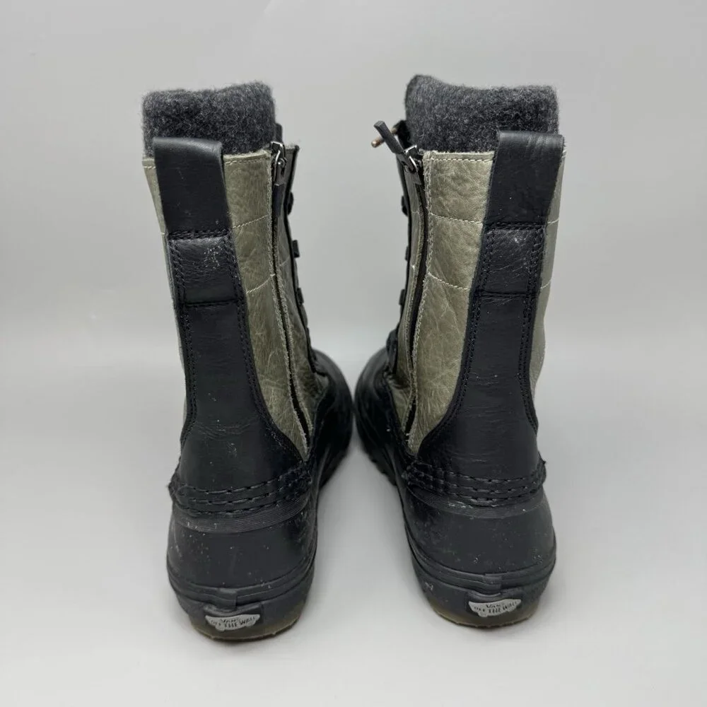 Vans MTE Standard Zip Snow Boots Snowboard Winter Black Green Mens Size 7